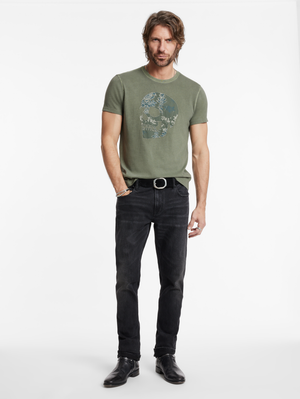 SS CREW TEE - APPLIQUE SKULL