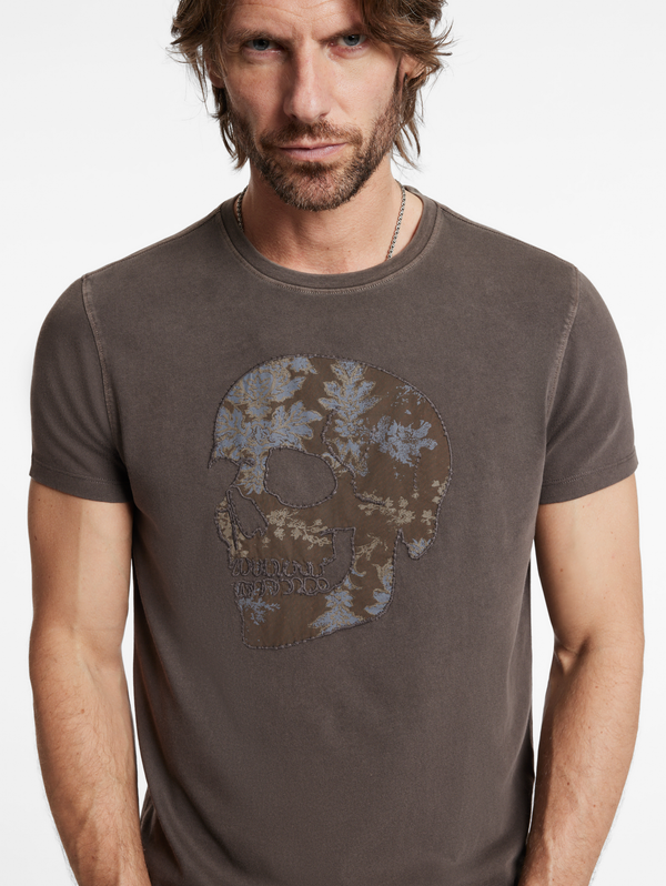 SS CREW TEE - APPLIQUE SKULL