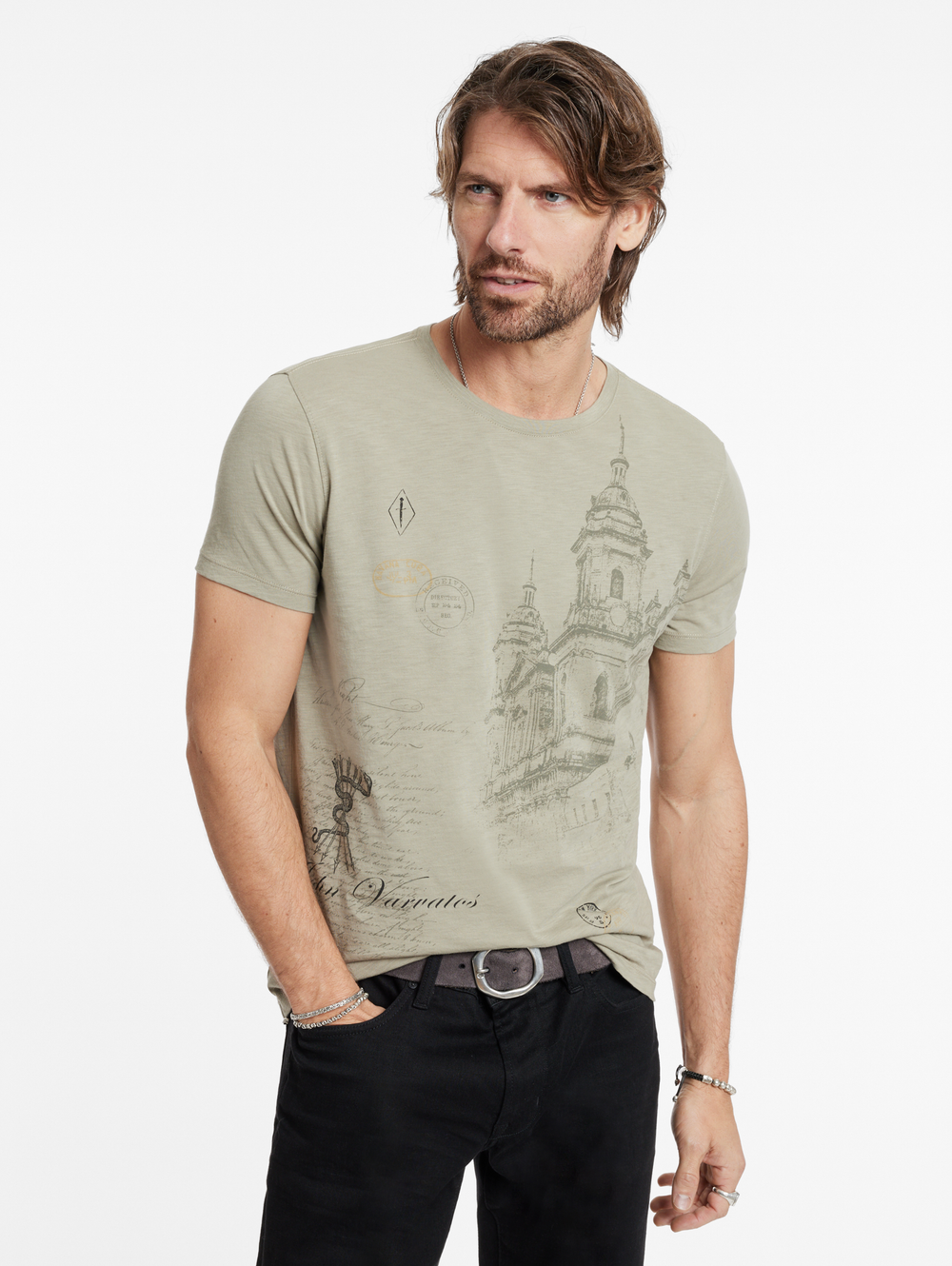 SS CREW TEE - TRAVELERS STAMPS