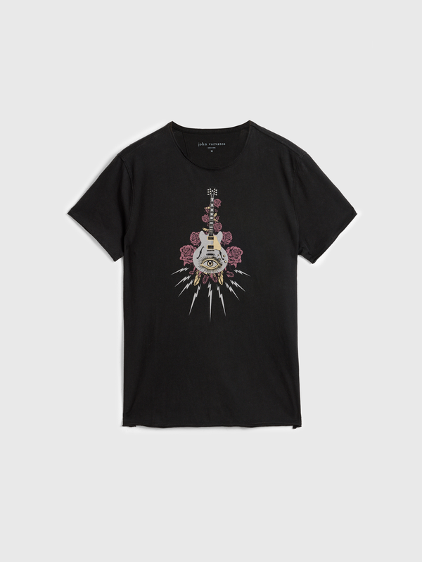 SS RAW EDGE TEE - GUITAR