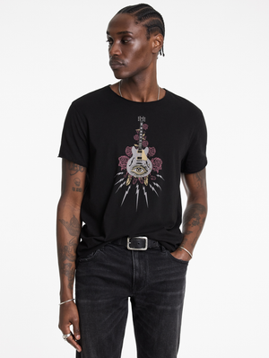 SS RAW EDGE TEE - GUITAR