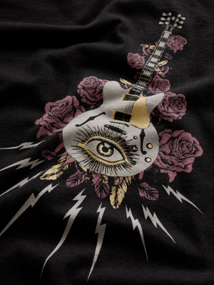 SS RAW EDGE TEE - GUITAR