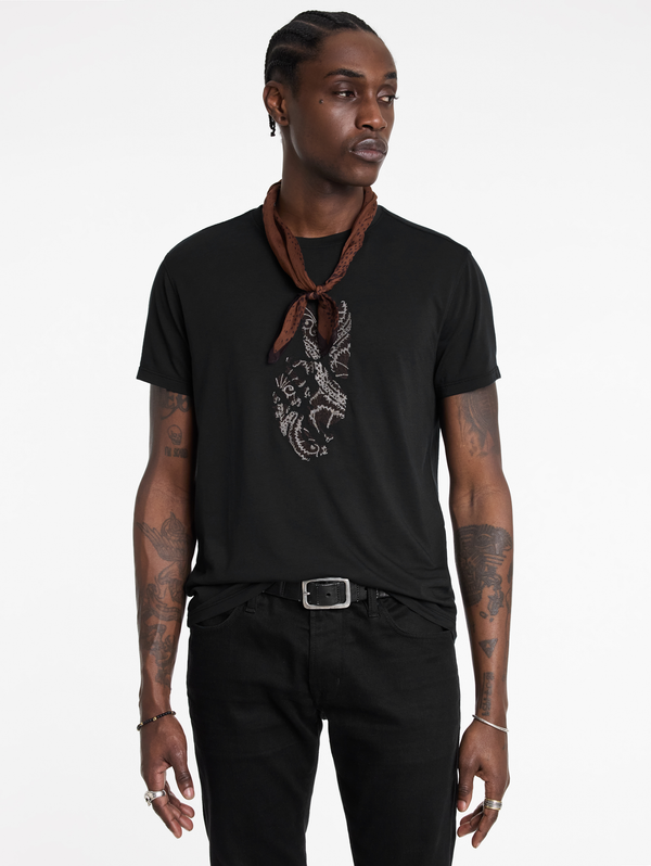 SS CREW TEE - PEACE EMBROIDERY