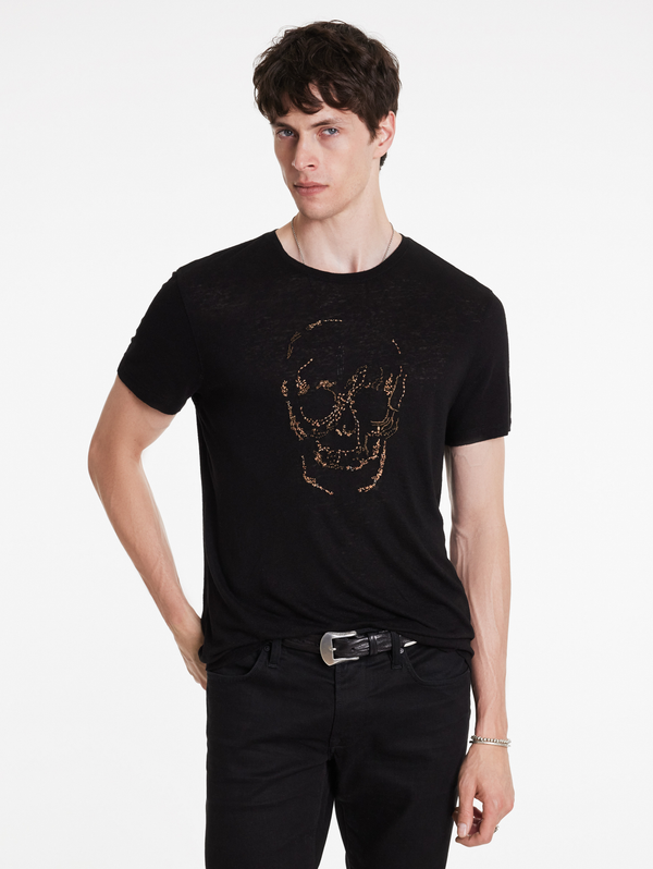 SS CREW TEE - EMBELLISHED SKULL