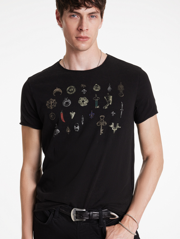 SS RAW EDGE TEE - PENDANTS