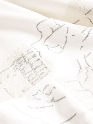 SS RAW EDGE TEE - SKULL TILES