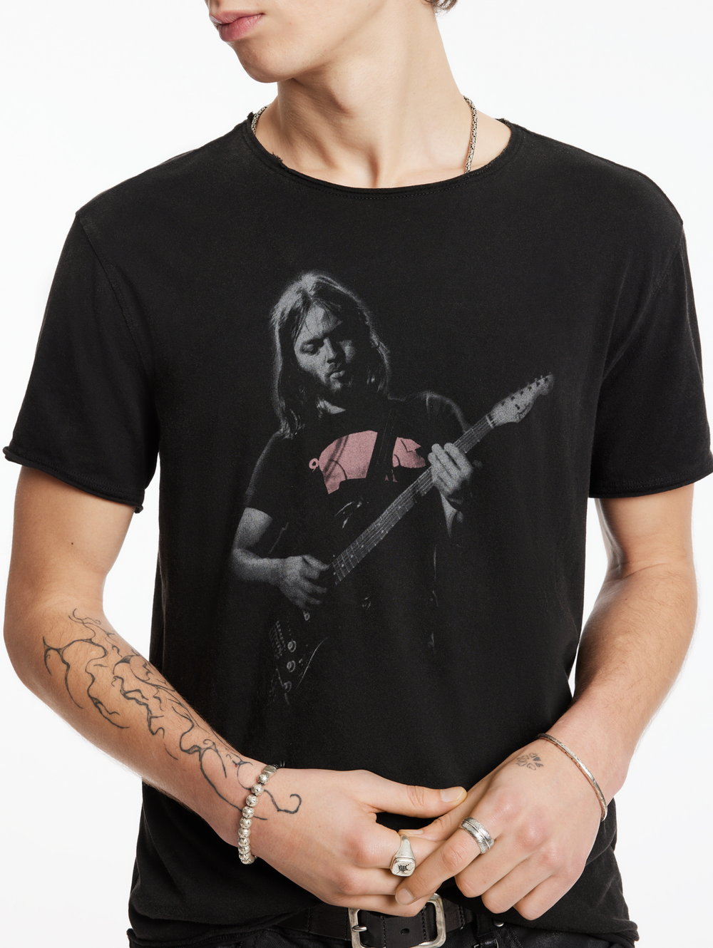 SS RAW EDGE TEE VINTAGE WASH - DAVID GILMOUR PLAYING TEE