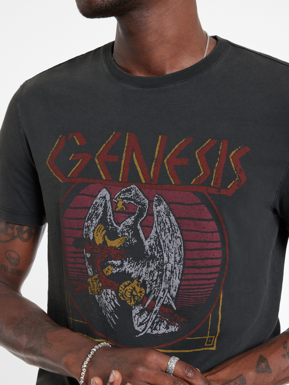 SS RAW EDGE TEE VINTAGE WASH -GENESIS EAGLE