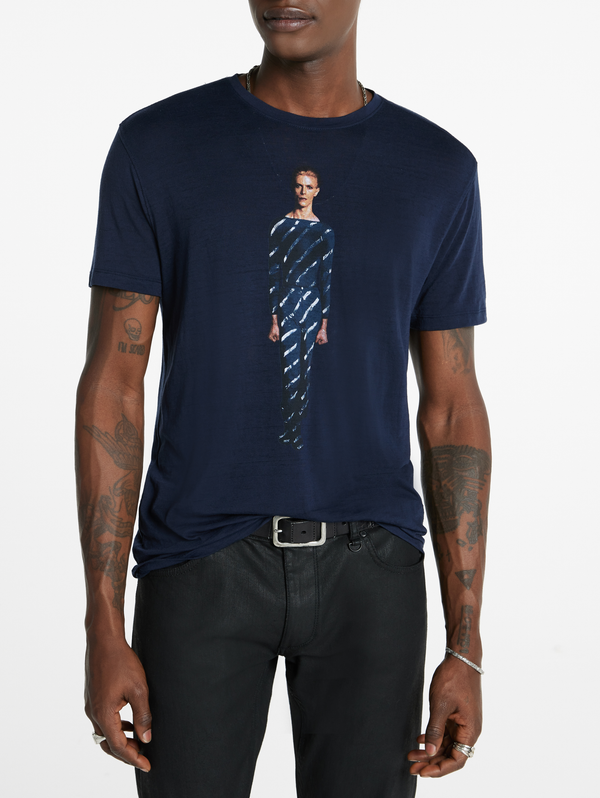 SS CREW TEE - BOWIE BLUE