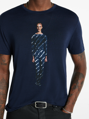 SS CREW TEE - BOWIE BLUE