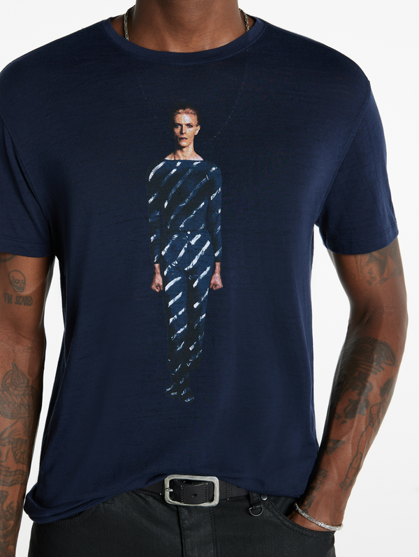 SS CREW TEE - BOWIE BLUE