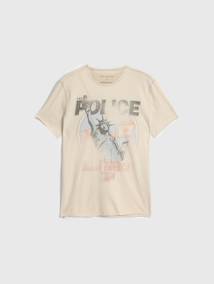 SS RAW EDGE SHOULDER DETAIL TEE - THE POLICE TOUR