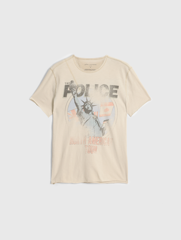 SS RAW EDGE SHOULDER DETAIL TEE - THE POLICE TOUR