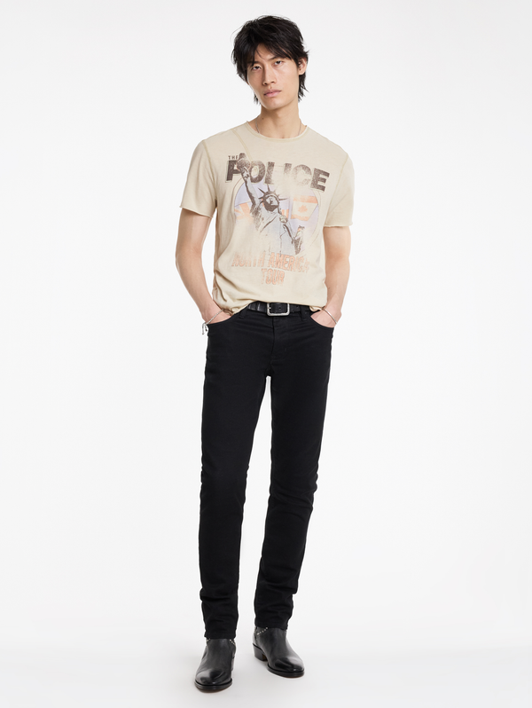 SS RAW EDGE SHOULDER DETAIL TEE - THE POLICE TOUR