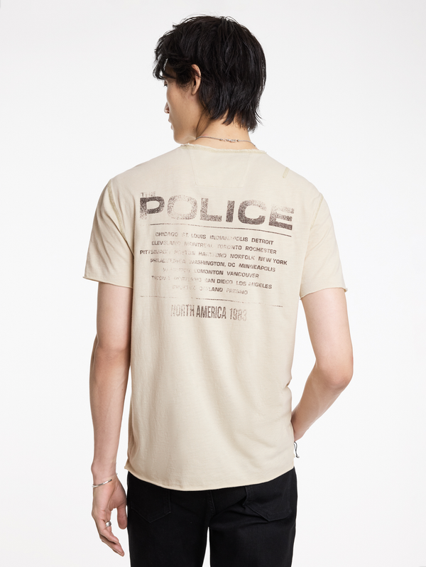 SS RAW EDGE SHOULDER DETAIL TEE - THE POLICE TOUR