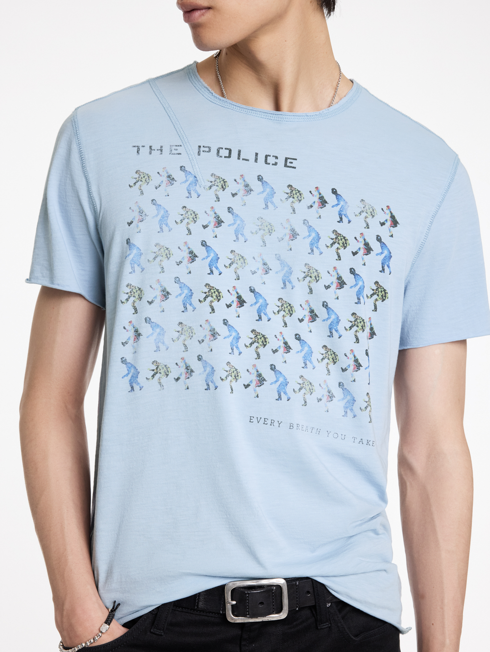 SS RAW EDGE SHOULDER DETAIL TEE - THE POLICE EVERY
