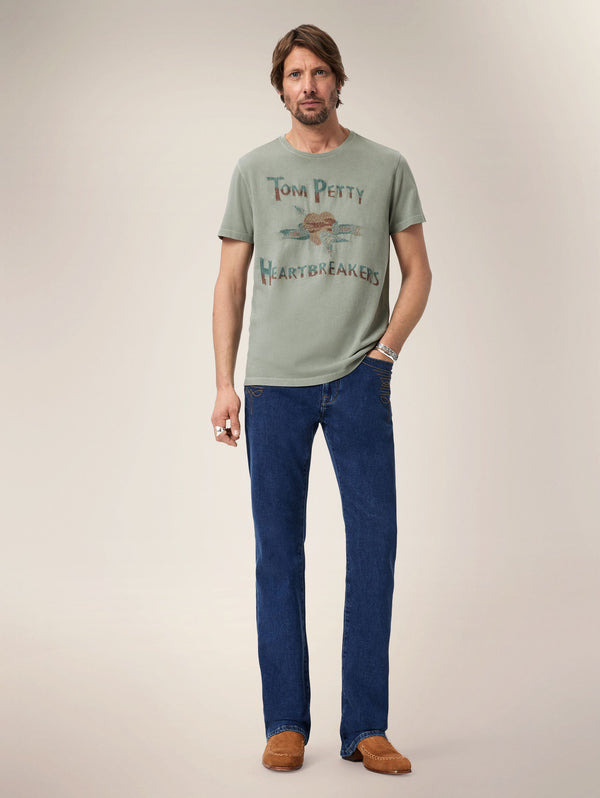 TOM PETTY AND THE HEARTBREAKERS EMBROIDERED TEE