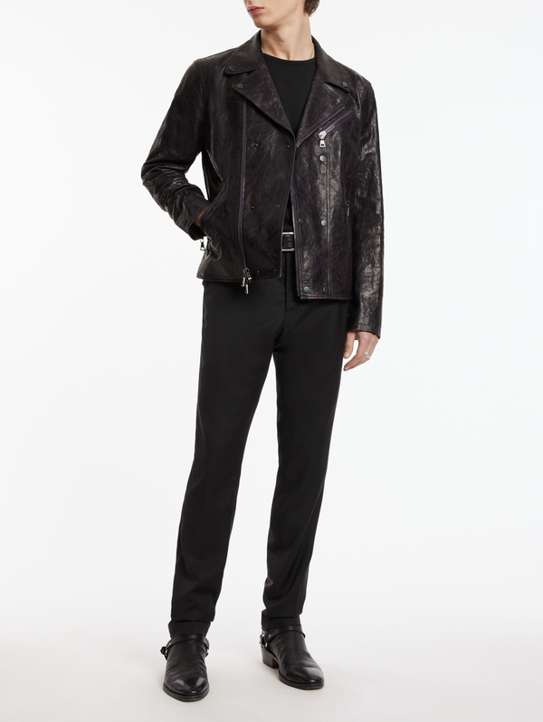 HAZY DB SNAP CLOSURE BIKER JKT