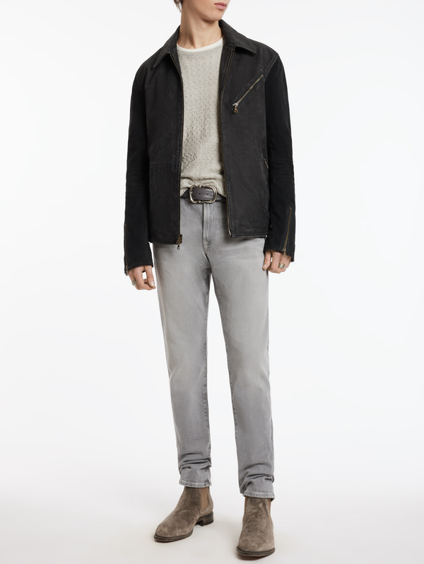 ROBERT JACKET - MIXED ME DIA, CF ZIPPER CLOSURE, ZIPPER POCKETS, BACK PANELDETAIL, FULLY LINED