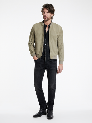KHAI SUEDE BOMBER JACKET