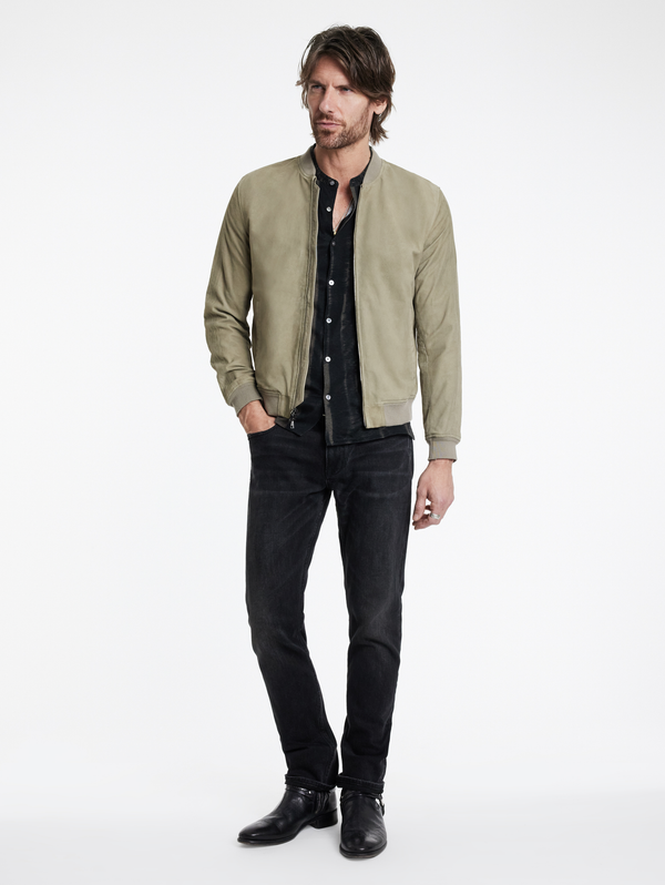KHAI SUEDE BOMBER JACKET