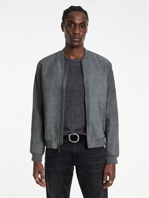 KHAI SUEDE BOMBER JACKET