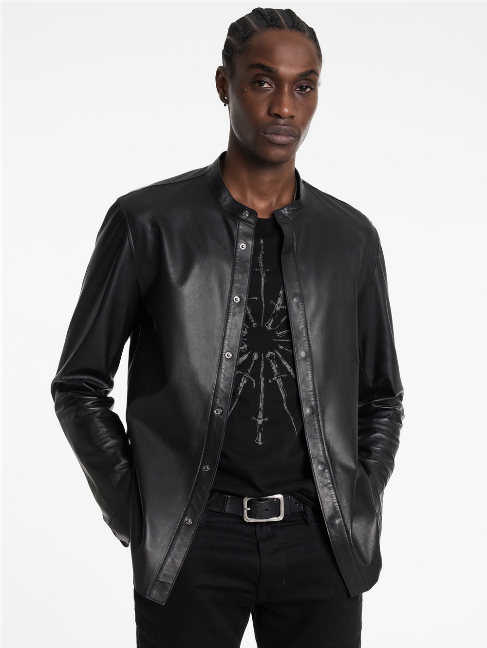BERNARD BAND COLLAR SHIRT JACKET