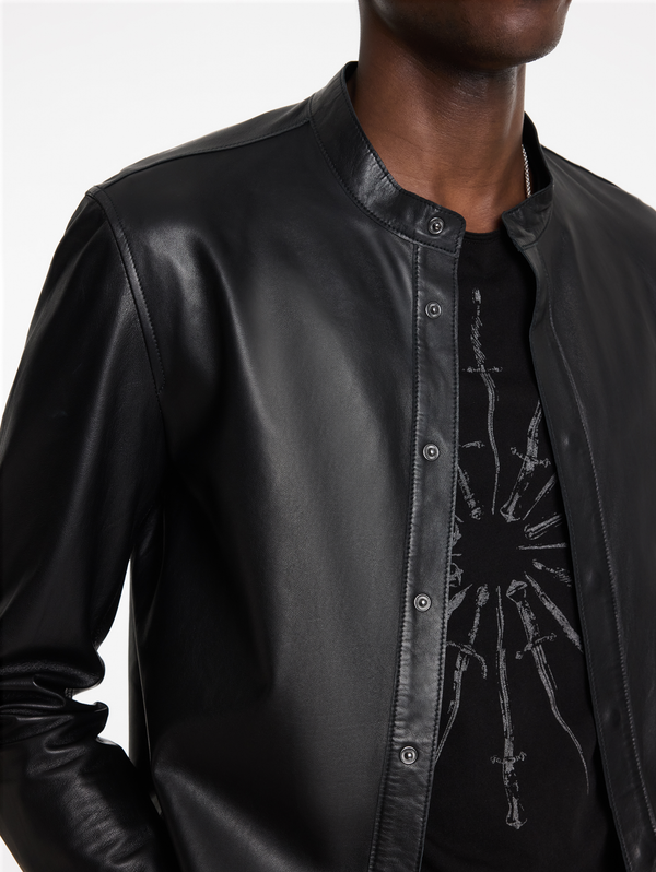 BERNARD BAND COLLAR SHIRT JACKET