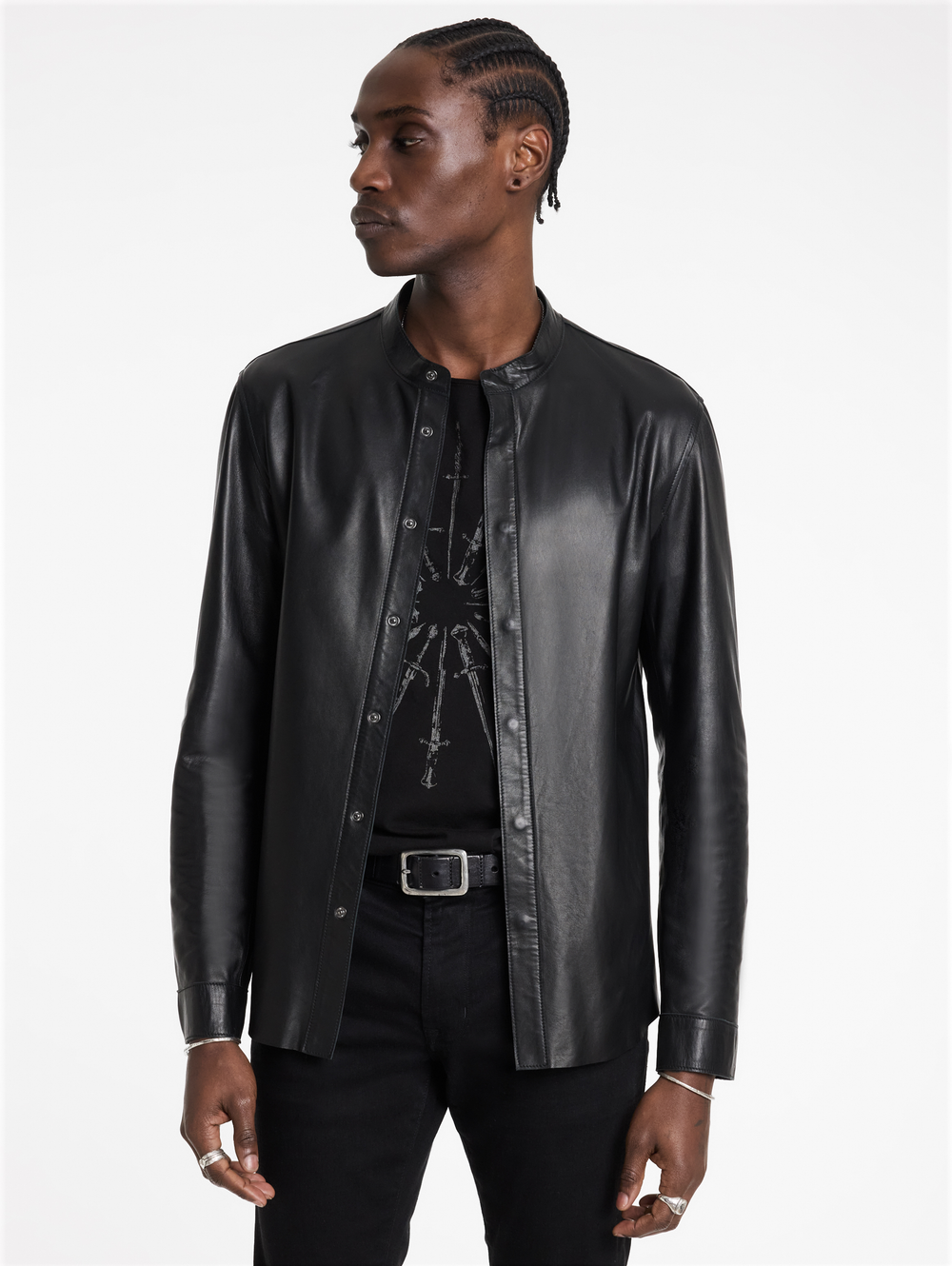 BERNARD BAND COLLAR SHIRT JACKET