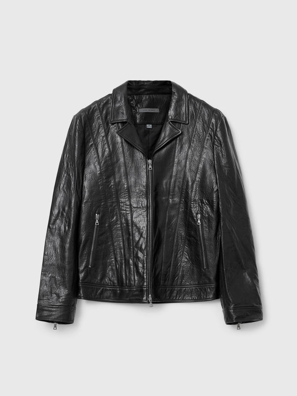 BOMBER JACKET WITH ZIP CLOSURE AND BALL IN CHAIN DETAILS