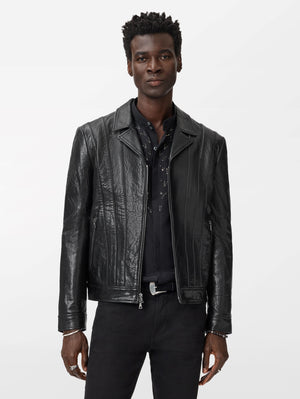 BOMBER JACKET WITH ZIP CLOSURE AND BALL IN CHAIN DETAILS