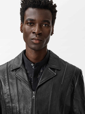 BOMBER JACKET WITH ZIP CLOSURE AND BALL IN CHAIN DETAILS