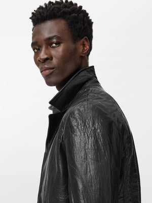 BOMBER JACKET WITH ZIP CLOSURE AND BALL IN CHAIN DETAILS