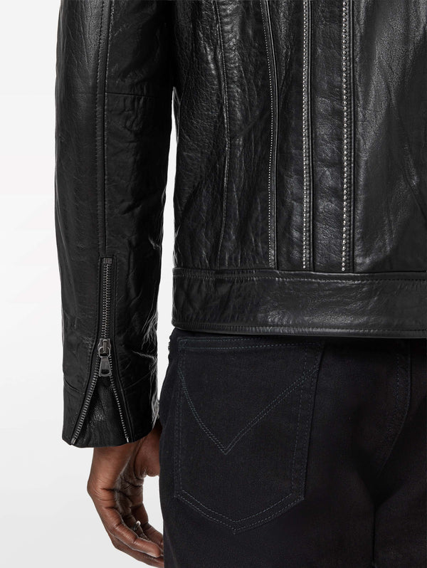 BOMBER JACKET WITH ZIP CLOSURE AND BALL IN CHAIN DETAILS