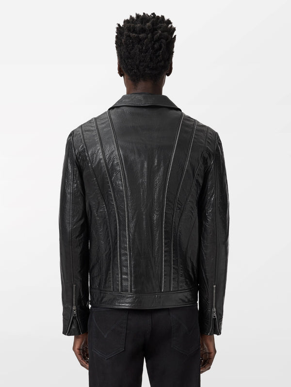 BOMBER JACKET WITH ZIP CLOSURE AND BALL IN CHAIN DETAILS