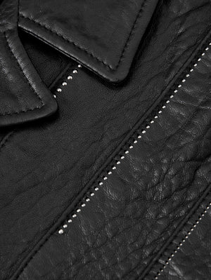 BOMBER JACKET WITH ZIP CLOSURE AND BALL IN CHAIN DETAILS