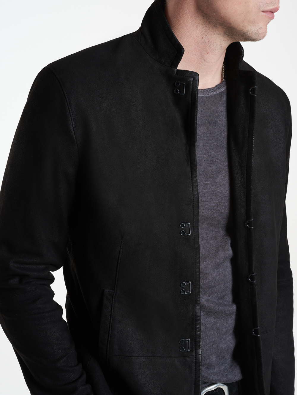SLIM FIT LTHR JKT