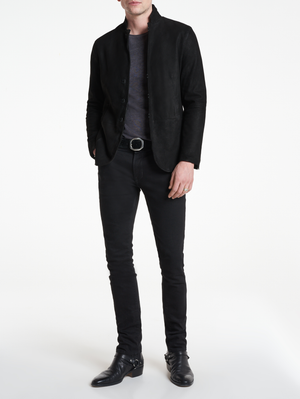 SLIM FIT LTHR JKT