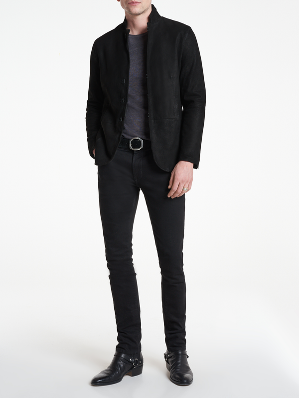 SLIM FIT LTHR JKT