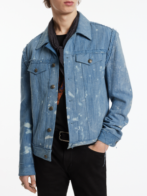 WAYNE TRUCKER JACKET WITH RAW EDGES