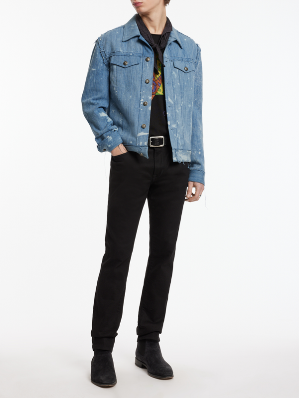 WAYNE TRUCKER JACKET WITH RAW EDGES