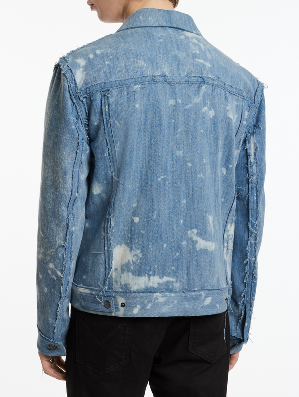 WAYNE TRUCKER JACKET WITH RAW EDGES