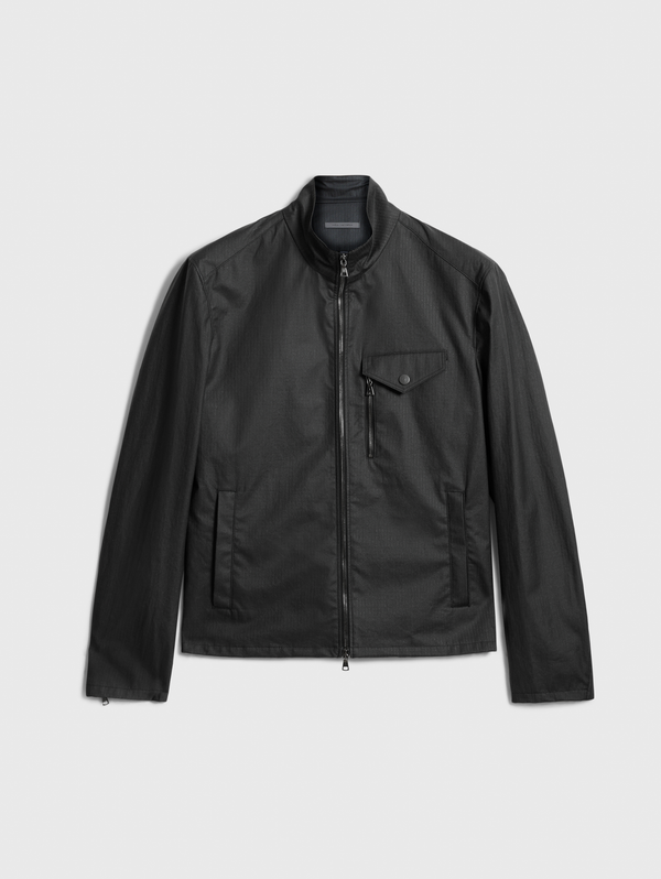 KNOX JACKET RACER JACKET WITH FLAP/ZIP CHEST PKT, WELT HIP PKT