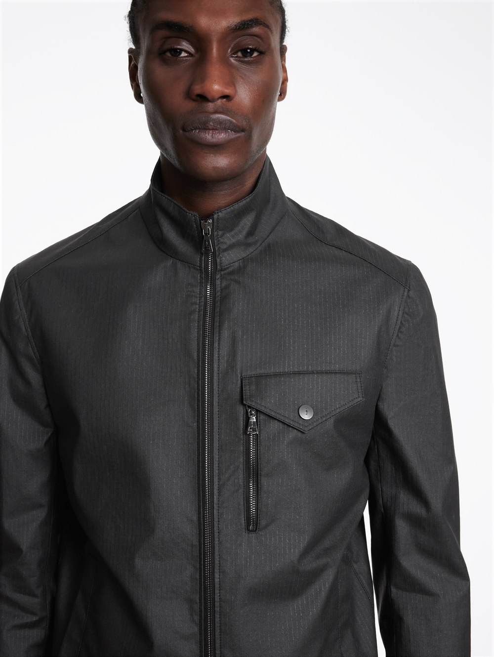 KNOX JACKET RACER JACKET WITH FLAP/ZIP CHEST PKT, WELT HIP PKT