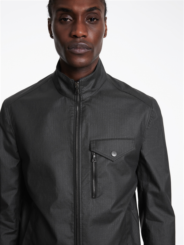 KNOX JACKET RACER JACKET WITH FLAP/ZIP CHEST PKT, WELT HIP PKT
