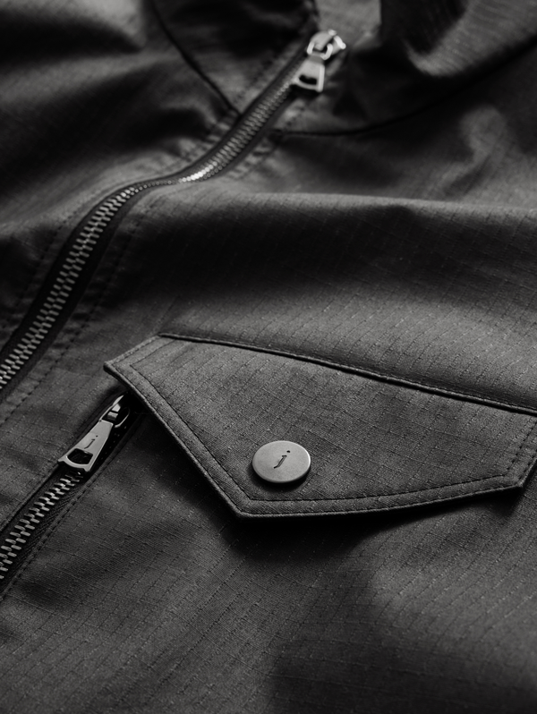 KNOX JACKET RACER JACKET WITH FLAP/ZIP CHEST PKT, WELT HIP PKT