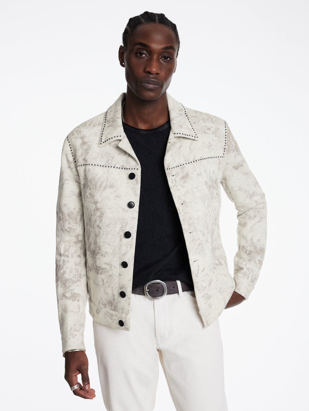 CARDIN JACKET STUDDED TUCKER JACKET