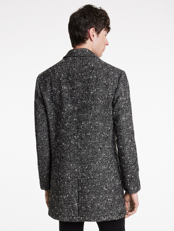 TEMPLETON TOP COAT IN NEP HERRINGBONE