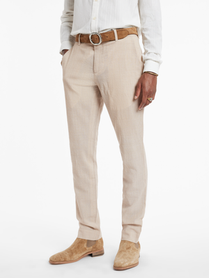 SLIM FIT PANTS WITH WELT HIP POCKETS AND EXTENDED