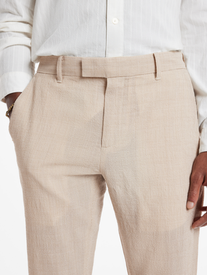 SLIM FIT PANTS WITH WELT HIP POCKETS AND EXTENDED
